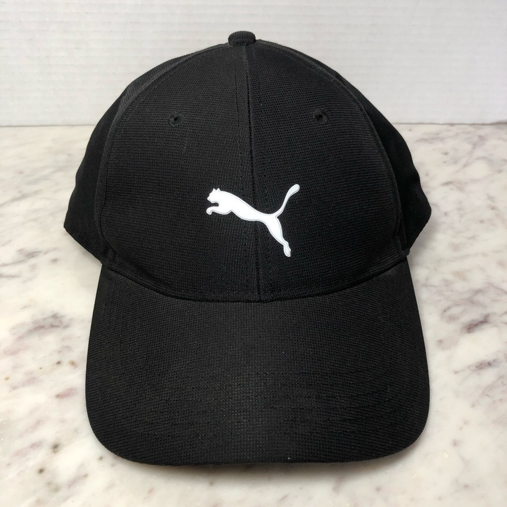 Black and White Puma Golf Adjustable Hat OS